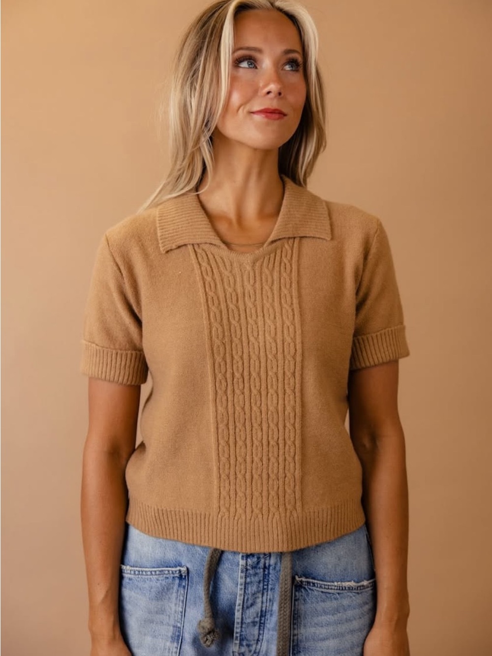Cable knit sweater top NWT